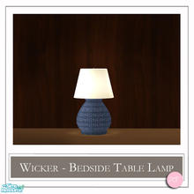 Sims 2 — Wicker Bedside Table Lamp Blue by DOT — Wicker Bedside Table Lamp Blue. 2 MESHES Plus Recolors. Sims 2 by DOT of