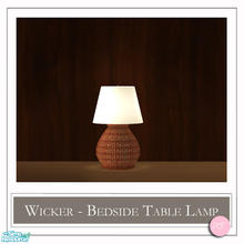 Sims 2 — Wicker Bedside Table Lamp Red by DOT — Wicker Bedside Table Lamp Red. 2 MESHES Plus Recolors. Sims 2 by DOT of