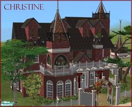 Sims 2 — Red Rose Victorian By Christine DV  by cm_11778 — This is a base game Victorian Home on a 2x3 lot for around