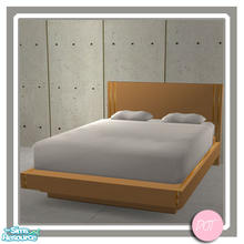 Sims 2 — Vanity Double Bed Frame Creamy by DOT — Vanity Double Bed Frame Creamy. Sofa, LoveSeat, Chair, Floor & Table