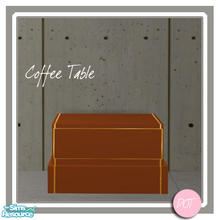 Sims 2 — Vanity Sq Coffee Table Moca by DOT — Vanity Sq Coffee Table Moca. Sofa, LoveSeat, Chair, Floor & Table