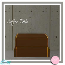 Sims 2 — Vanity Sq Coffee Table Chocolate by DOT — Vanity Sq Coffee Table Chocolate. Sofa, LoveSeat, Chair, Floor &