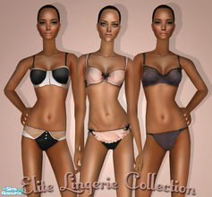 Sims 2 — Elite Lingerie Collection by b-bettina — A collection of three sensual lingerie sets for your adult female sims.