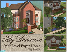 Sims 2 — My Daisirose - 3 Bed Split Level Entry Home by Illiana — This homey base game split-level includes pool,