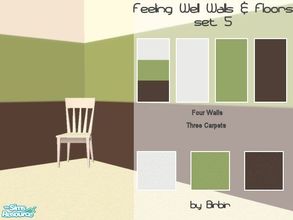 Sims 2 — Feeling Well Walls & Floors set 5 by Birbir — Walls and floors to match my Feeling Well Bedding 5. Enjoy!