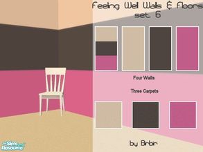 Sims 2 — Feeling Well Walls& Floors set 6 by Birbir — Walls and floors to match with my Feeling Well Bedding 6.