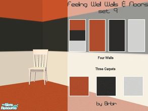 Sims 2 — Feeling Well Walls & Floors set 9 by Birbir — Walls and floors to match my Feeling Well Bedding 9. Enjoy!