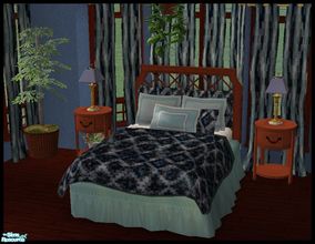 Sims 2 — Dawns Bedroom Set - Cherry by sim_man123 — Cherry and blue recolor of my Dawn\'s Bedroom Set.