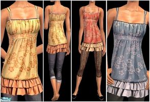 Sims 2 — JPayafdaily34 by juttaponath — Summer dress for adults and young adults. No mesh or expansion pack required.