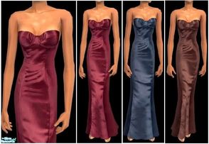Sims 2 — JPtfformal7 by juttaponath — Silk formal dress for teens. No mesh or expansion pack required.