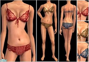 Sims 2 — JPayafundies22 by juttaponath — Lace underwear for adults and young adults. No mesh or expansion pack required.