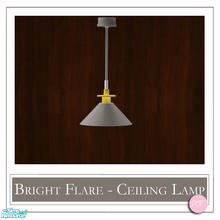 Sims 2 — Bright Flare Ceiling Lamp Gold by DOT — Bright Flare Ceiling Lamp Gold. 1 MESH Plus Recolors. Sims 2 by DOT of
