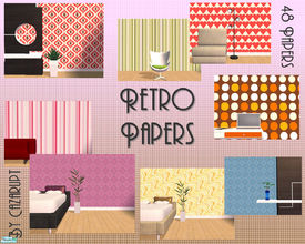Sims 2 — Retro Papers by cazarupt — 