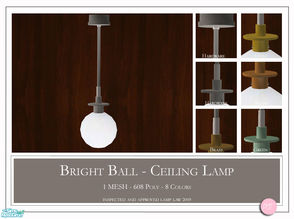 Sims 2 — Bright Ball Ceiling Lamp by DOT — Bright Ball Ceiling Lamp. 1 MESH Plus Recolors. Sims 2 by DOT of The Sims