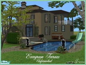 Sims 2 — Evergreen Terrace Unfurnished by iZazu — Attractive home has Open Kit/Dine/Grand rm, Master bdr, bath, study