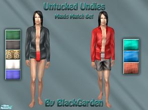 Sims 2 — Untucked Maxis Undies by BlackGarden — Created upon request to be worn with my open shirts (see recommended