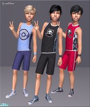 Sims 2 — Sporty Outfits (BoySet1) by sosliliom — *everyday outfit set* ~ You can not to use it like a sportswear! ~