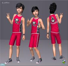 Sims 2 — Sportswears ~ for the Free Time EP (BoySet1) - Red by sosliliom — *<strong>sportswear</strong>* & everyday