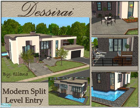Sims 2 — Dessirai - 2 Bed Split Level Entry Home by Illiana — This modern home includes pool, covered deck w/hot tub,