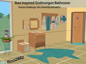 Sims 2 — Ikea Inspired Godmorgan Bathroom by TheNumbersWoman — A Texture Challenge hosted by Selina012. Inspired by Ikea