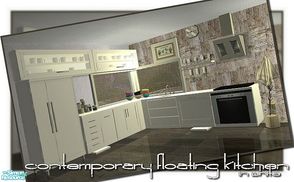 Sims 2 — Contemporary Floating Kitchen in White by Angela — My new contemporary Kitchen in a white recolour.