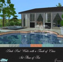 Sims 2 — Dark Pool Walls with Touch of Class 3 by iZazu — Set 3 of Pool Walls and Floor in Black for the darker look. I