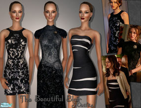 Sims 2 — Gossip Girl: The Beautiful Blair - 3 Outfits by b-bettina — 