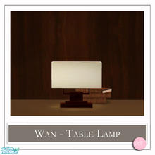 Sims 2 — Wan Table Lamp Dark Brass by DOT — Wan Table Lamp Dark Brass. 1 Mesh Plus Recolors. Sims 2 by DOT of The Sims