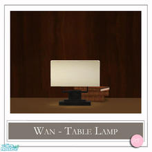 Sims 2 — Wan Table Lamp Black by DOT — Wan Table Lamp Black. 1 Mesh Plus Recolors. Sims 2 by DOT of The Sims Resource.