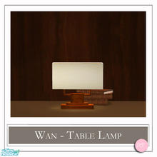 Sims 2 — Wan Table Lamp Orange by DOT — Wan Table Lamp Orange. 1 Mesh Plus Recolors. Sims 2 by DOT of The Sims Resource.
