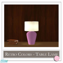 Sims 2 — Retro Colors Table Lamp Plum by DOT — Retro Colors Table Lamp Plum. 1 MESH Plus Recolors. Sims 2 by DOT of The