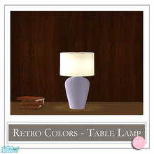Sims 2 — Retro Colors Table Lamp Purple by DOT — Retro Colors Table Lamp Purple. 1 MESH Plus Recolors. Sims 2 by DOT of