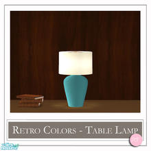 Sims 2 — Retro Colors Table Lamp Turq by DOT — Retro Colors Table Lamp Turq. 1 MESH Plus Recolors. Sims 2 by DOT of The