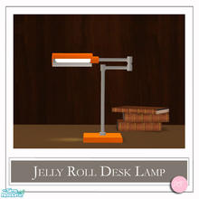 Sims 2 — Jelly Roll Desk Lamp Orange by DOT — Jelly Roll Desk Lamp Orange. 1 MESH Plus Recolors. Sims 2 by DOT of The