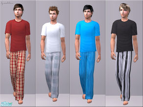 Sims 2 — Sleepwears for Adults & Young Adults & Elders by sosliliom — One new mesh with four different textures.