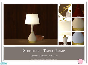 Sims 2 — Shifting Table Lamp by DOT — Shifting Table Lamp. 1 MESH Plus Recolors. Sims 2 by DOT of The Sims Resource. TSR
