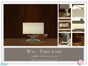 Sims 2 — Wan Table Lamp by DOT — Wan Table Lamp. 1 Mesh Plus Recolors. Sims 2 by DOT of The Sims Resource. TSR