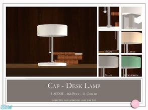 Sims 2 — Cap Desk Lamp by DOT — Cap Desk Lamp. 1 MESH Plus Recolors. Sims 2 by DOT of The Sims Resource. TSR