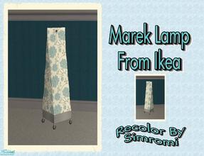 Sims 2 — TC136 Maxis Marek Lamp Recolored by simromi — I used the Texture submitted by Selina012 for Texture Challenge