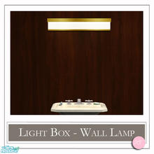 Sims 2 — Light Box Wall Lamp Gold by DOT — Light Box Wall Lamp Gold. 1 MESH Plus Recolors. Sims 2 by DOT of The Sims