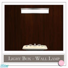 Sims 2 — Light Box Wall Lamp Mesh by DOT — Light Box Wall Lamp Mesh. 1 MESH Plus Recolors. Sims 2 by DOT of The Sims