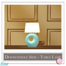 Sims 2 — Doenothole Side Table Lamp Light Turq by DOT — Doenothole Side Table Lamp Light Turq. 1 MESH Plus Recolors. Sims