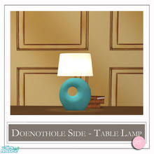 Sims 2 — Doenothole Side Table Lamp Turq by DOT — Doenothole Side Table Lamp Turq. 1 MESH Plus Recolors. Sims 2 by DOT of