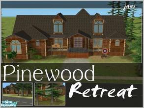 Sims 2 — Pinewood Retreat by Jaws3 —  A giant house for your larger sim families! ;D Nestled in the countryside, it\'s a