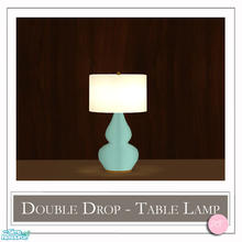 Sims 2 — Double Drop Table Lamp Light Turq by DOT — Double Drop Table Lamp Light Turq. 1 MESH Plus Recolors. Sims 2 by