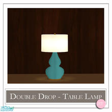 Sims 2 — Double Drop Table Lamp Turq by DOT — Double Drop Table Lamp Turq. 1 MESH Plus Recolors. Sims 2 by DOT of The