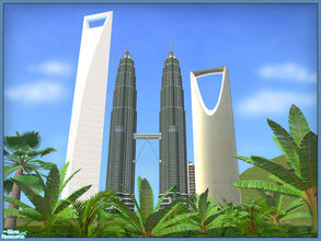 Sims 2 — Asian Building Pack - vol. II. by senemm — A set of 3 unique asian skyscrapers as \'hood decorations. Namely the