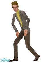 Sims 1 — Bold Gold -- Skinny by frisbud — Based on the fashion #1436 Bold Gold by Mattel. This casual suit for Ken gets a