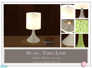 Sims 2 — Picaso Table Lamp by DOT — Picaso Table Lamp. 1 MESH Plus Recolors. Sims 2 by DOT of The Sims Resource. TSR