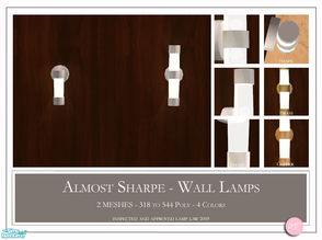 Sims 2 — Almost Sharpe Wall Lamp by DOT — Almost Sharpe And Almost Not Wall Lamp. 2 MESHES Plus Recolors. Sims 2 by DOT